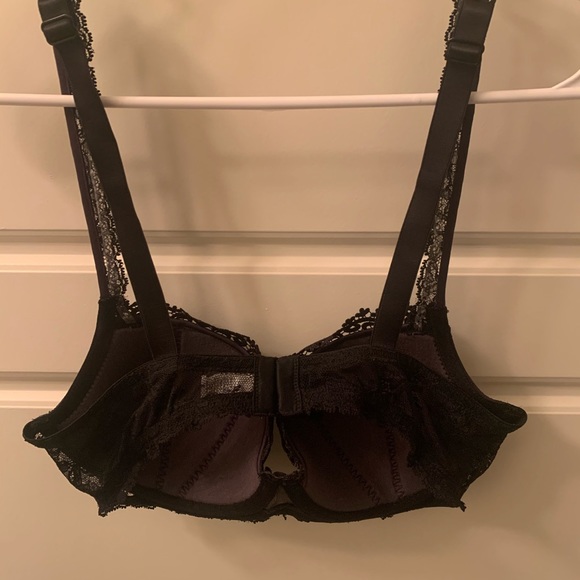 Felina bra - Demi cup in dark gray and black lace - Picture 3 of 8